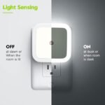 Night Lamp Night Lamp Sensor Light For Bedroom Bed Side Home | Smart Automatic ON/Off Dim LED Lights | Energy Saving 0.5W Lamp | Long Life For Hallway, Stairs, Kitchen, Bathroom (2PC WHITE) - Image 2