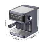 Coffee Maker Machine for Home & Office | Espresso Coffee Machine with Milk Frother Steam Wand, Touch Controls & Temperature Control | Coffee Maker for Cappuccino, Latte, - Image 2