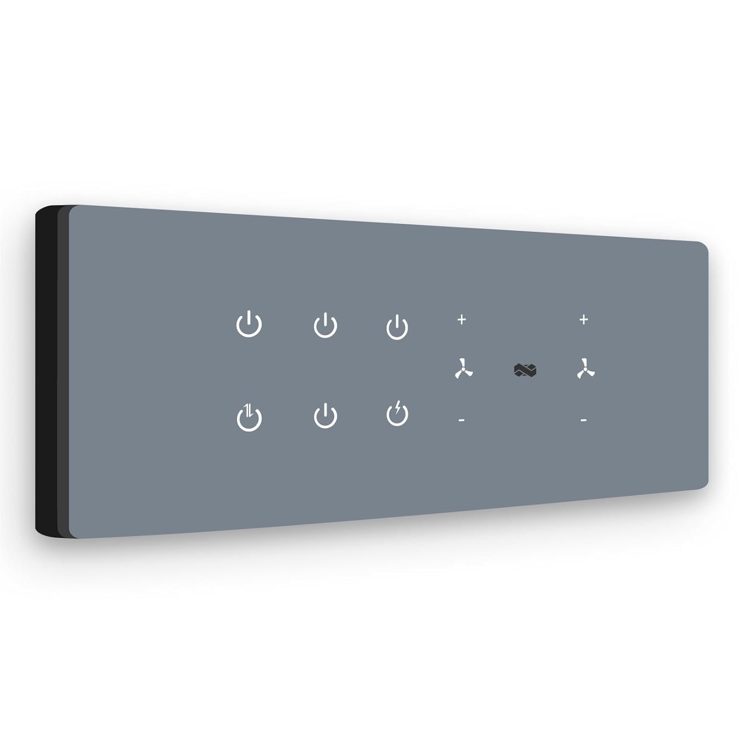 Smart Wifi Switch 1 Smart Wifi Switch Board: 6 Switches & 2 Fan Switches. Touch Control, Remote, App Control. Voice Control with Alexa & Assistant. Smart Touch Switch Board For Home Automation (Grey) - Image 1