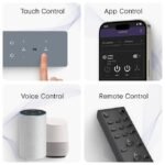 Smart Wifi Switch Board: 6 Switches & 2 Fan Switches. Touch Control, Remote, App Control. Voice Control with Alexa & Assistant. Smart Touch Switch Board For Home Automation (Grey) - Image 2