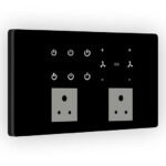 Smart WiFi Touch Switch Board (6 Switch + 2 Fan) – App, Voice & Remote Control | Glass Panel