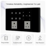 Smart WiFi Touch Switch Board (6 Switch + 2 Fan) – App, Voice & Remote Control | Glass Panel - Image 4
