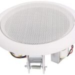 Flush Mount Round Ceiling Speaker – White