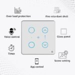 WiFi Smart Touch Switch with Fan Regulator | Glass Panel | Voice & App Control - Image 3