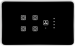 Teqooz 4 Switch 1 Fan Regulator Smart WiFi Touch Panel (Black) (4M)