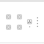 Teqooz 4 Switch 1 Fan Regulator Smart WiFi Touch Panel (White) (4M)