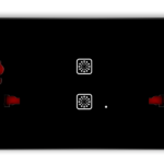 Teqooz 2 Switch 2 Socket Smart WiFi Touch Panel (Black) (6M)