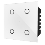 Teqooz 4-Switch Smart Wi-Fi Glass Touch Switch (White)
