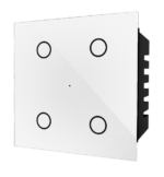 Teqooz 4-Switch Smart Wi-Fi Glass Touch Switch (White)