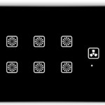 Teqooz 6 Switch 1 Fan Regulator Smart WiFi Touch Panel (Black) (6M)