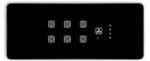 Teqooz 6 Switch 1 Fan Regulator Smart WiFi Touch Panel (Black) (6M)