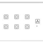 Teqooz 6 Switch 1 Fan Regulator Smart WiFi Touch Panel (White) (6M)