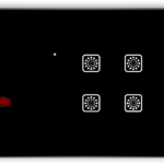 Teqooz 6 Switch 1 Socket Smart WiFi Touch Panel (Black) (6M)