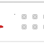Teqooz 6 Switch 1 Socket Smart WiFi Touch Panel (White) (6M)