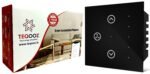 Teqooz Fan Regulator Smart Wi-Fi Glass Touch Switch (Black)