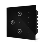 Teqooz Fan Regulator Smart Wi-Fi Glass Touch Switch (Black) - Image 2