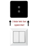 Teqooz 2 Switch Smart WiFi Touch Panel (Black) (2M) - Image 2