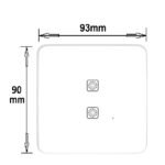 Teqooz 2 Switch Smart WiFi Touch Panel (White) (2M) - Image 2