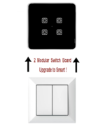 Teqooz 4 Switch Smart WiFi Touch Panel (Black) (2M) - Image 3