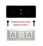 Teqooz 2 Switch 2 Socket Smart WiFi Touch Panel (Black) (6M) - Image 3