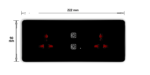 Teqooz 2 Switch 2 Socket Smart WiFi Touch Panel (Black) (6M) - Image 2
