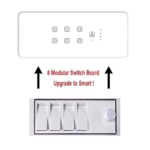 Teqooz 6 Switch 1 Fan Regulator Smart WiFi Touch Panel (White) (6M) - Image 3