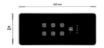 Teqooz 6 Switch 1 Fan Regulator Smart WiFi Touch Panel (Black) (6M) - Image 2