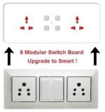 Teqooz 4 Switch 2 Socket Smart WiFi Touch Panel (White) (6M) - Image 3