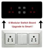 Teqooz 4 Switch 2 Socket Smart WiFi Touch Panel (Black) (6M) - Image 3