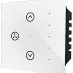 Teqooz Fan Regulator Smart Wi-Fi Glass Touch Switch (White)